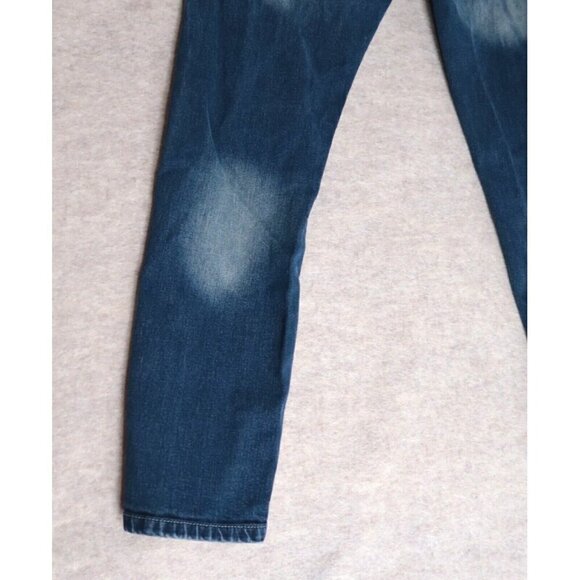 Stylo Skinny Jeans Distressed Dark Washed Blue Denim Stretch Men's Actual 32x29 - Picture 10 of 13